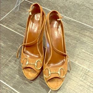 Gucci Suede Wedge Espadrille